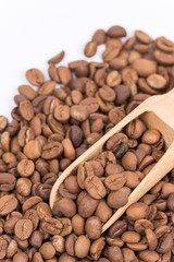 Close up macro coffee beans
