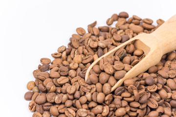 Obraz premium Close up macro coffee beans