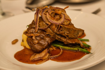 Lamb Shank with Toasted Onions