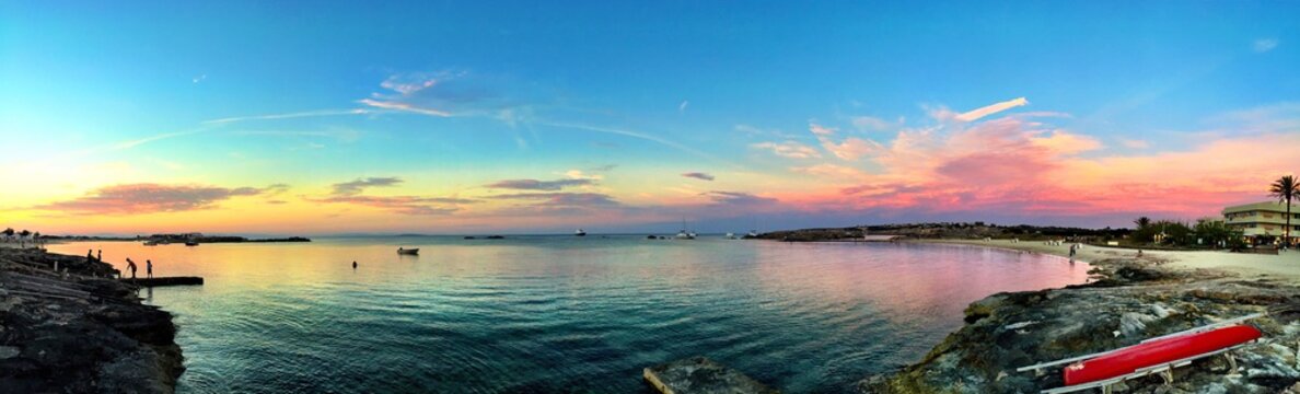 Magic Sunset in Formentera Spain