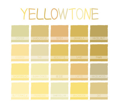 Yellowtone Color Tone with Name Vector Illustration