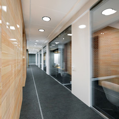 corridor of modern office building