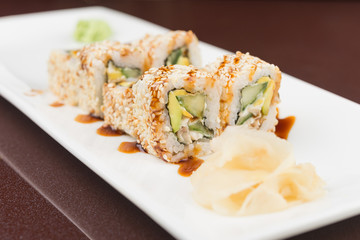 Sushi set with salmon