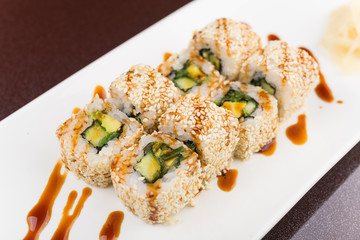 tasty seafood sushi