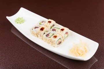 tasty seafood sushi