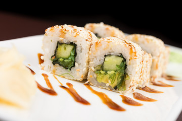 tasty seafood sushi