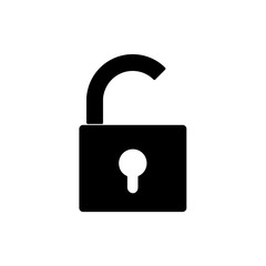 opened lock icon. Vector