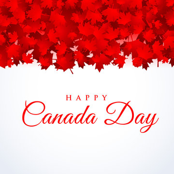 canada day background with maple leafs