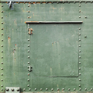 Square Green Industrial Metal Background