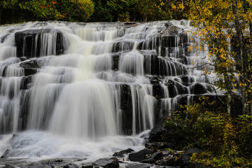 Michigan's Bond Falls In Autumn. Beautiful Bond Falls in Michigan's Upper Peninsula in the autumn.