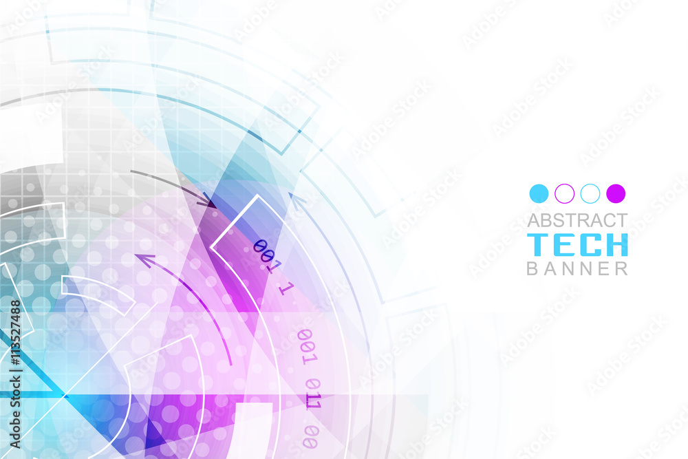 Aufkleber abstract technological futuristic vector background with cog-wheel.