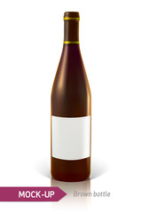 brown bottles of wine or cocktail