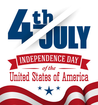 American independence day design. Fourth of July banner