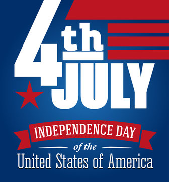 American independence day design. Fourth of July banner