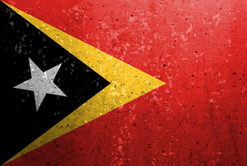 East Timor Grunge Flag