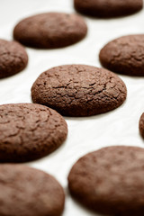 Cropped image of chocolate cookies