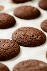 Cropped image of chocolate cookies