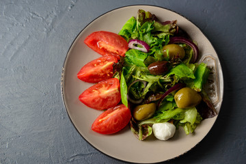 Close-up photo of spring vitamin fresh salad