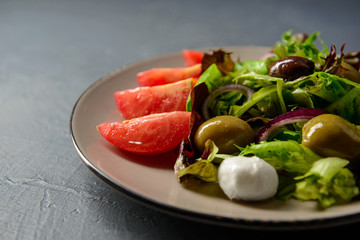 Close-up cropped photo of spring vitamin fresh salad