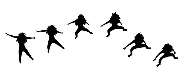 Vector silhouette of woman.