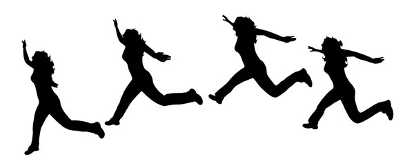 Vector silhouette of woman.