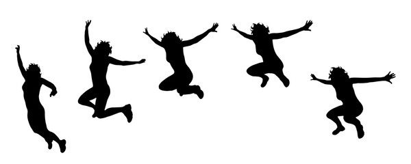 Vector silhouette of woman.