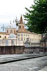 Fototapeta premium Architecture and sculptures in Rome