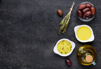 Extra Virgin Olive Oil on Copy Space