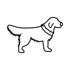 Dog icon, outline style