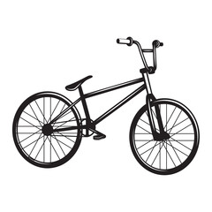 Bicycle monochrome vector illustration.