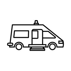 Ambulance icon, outline style