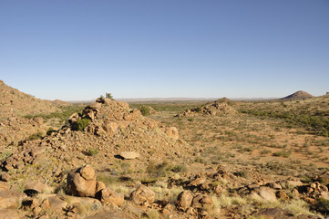 Wüstenlandschaft im Süden Namibias.