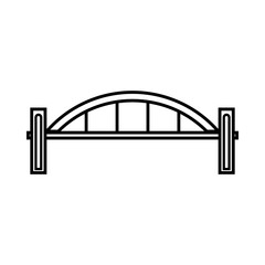 Bridge icon, outline style