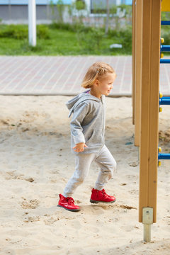 girl playing at the playground