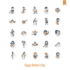 Happy Mothers Day Icons