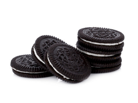 Chocolate cookies with creme filing