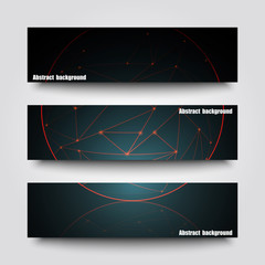 Set of banner templates with abstract background. Eps10 Vector illustration