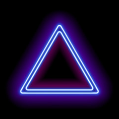Neon abstract triangle.