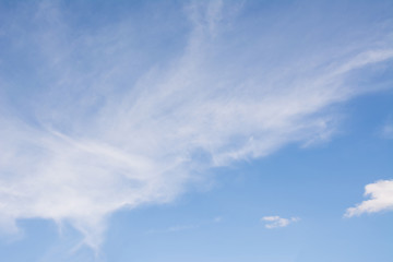 bright sky with white cloud background