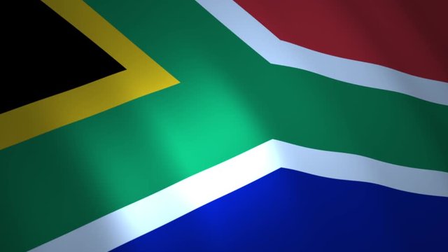 South Africa Flag in Motion
