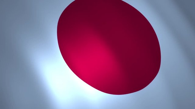 Japan Flag in Motion
