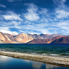 Pangong Tso lake in Ladakh, India