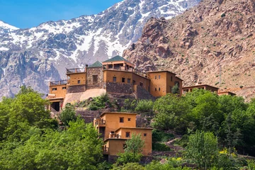 Photo sur Plexiglas Maroc Kasbah du Toubkal, Imlil dans les montagnes de l& 39 Atlas (Maroc)