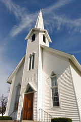 Fototapeta na wymiar Rural Church, Midwest, Ohio, near Akron, USA
