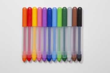 Color felt-tip pens White background