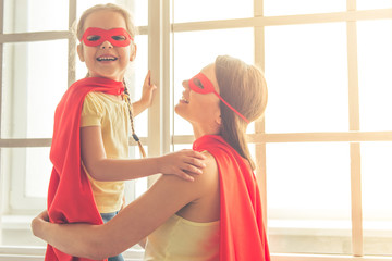 Super mother and daughter