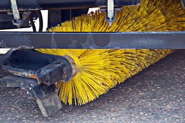 The machine for cleaning streets