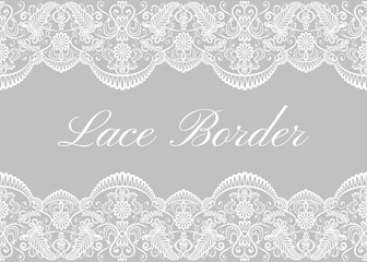 White lace borders - obrazy, fototapety, plakaty