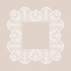 Lace square frame