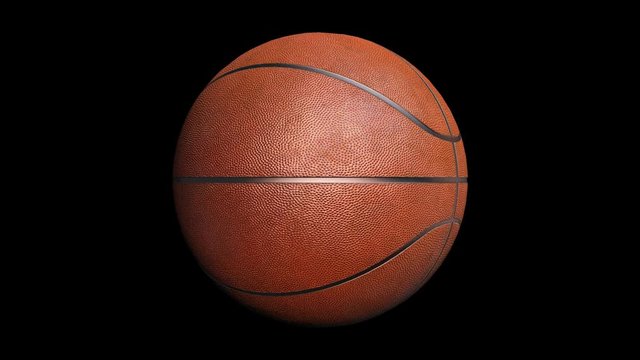 バスケットボール　CG　10秒ループ素材(アルファチャンネル付き)